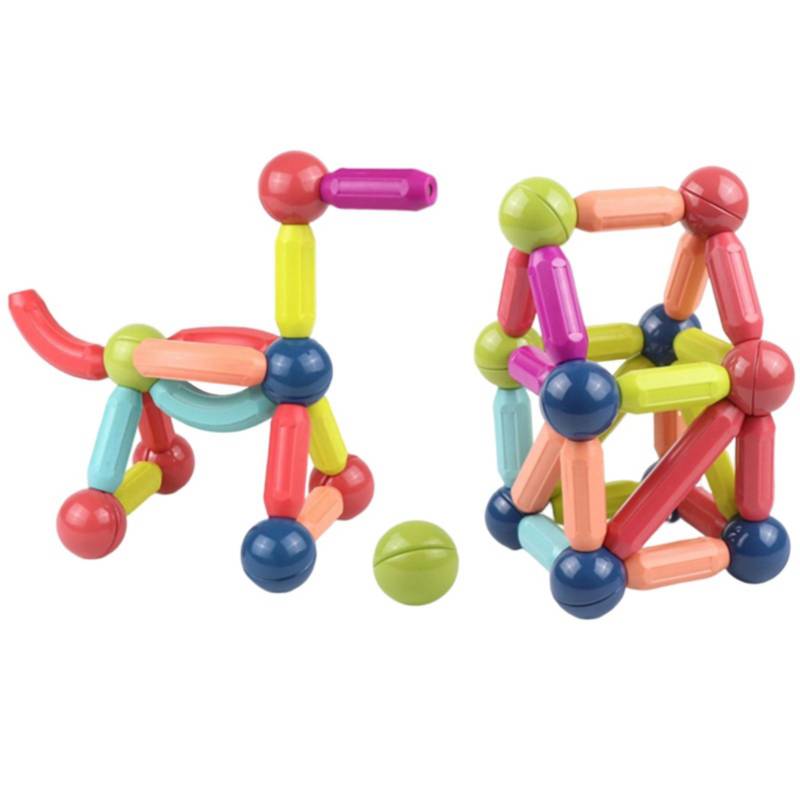 Set de construcción con barras magnéticas — 42 piezas
