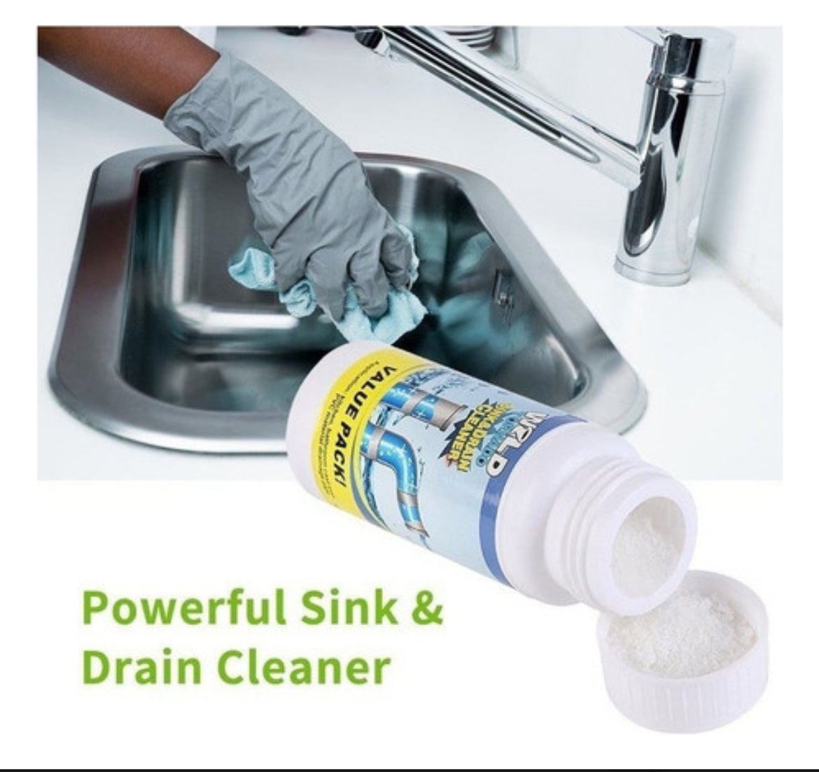 Limpiador granulado para desagües Powerful Sink & Drain