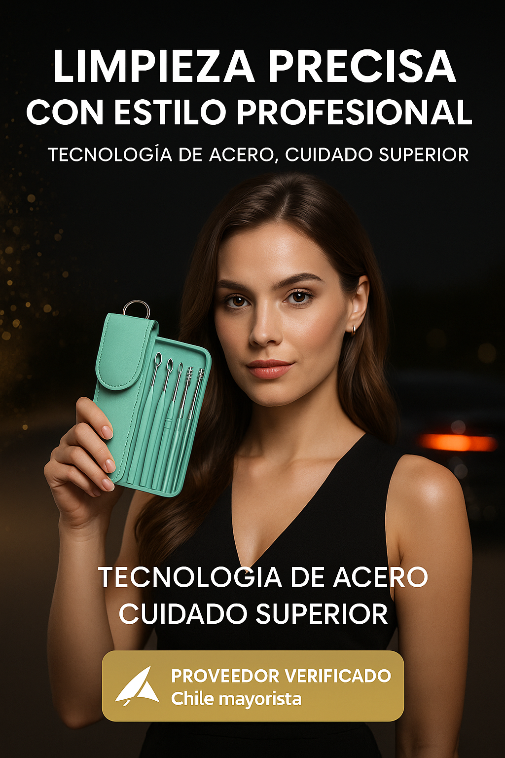 Kit de 6 accesorios de higiene de oídos con estuche
