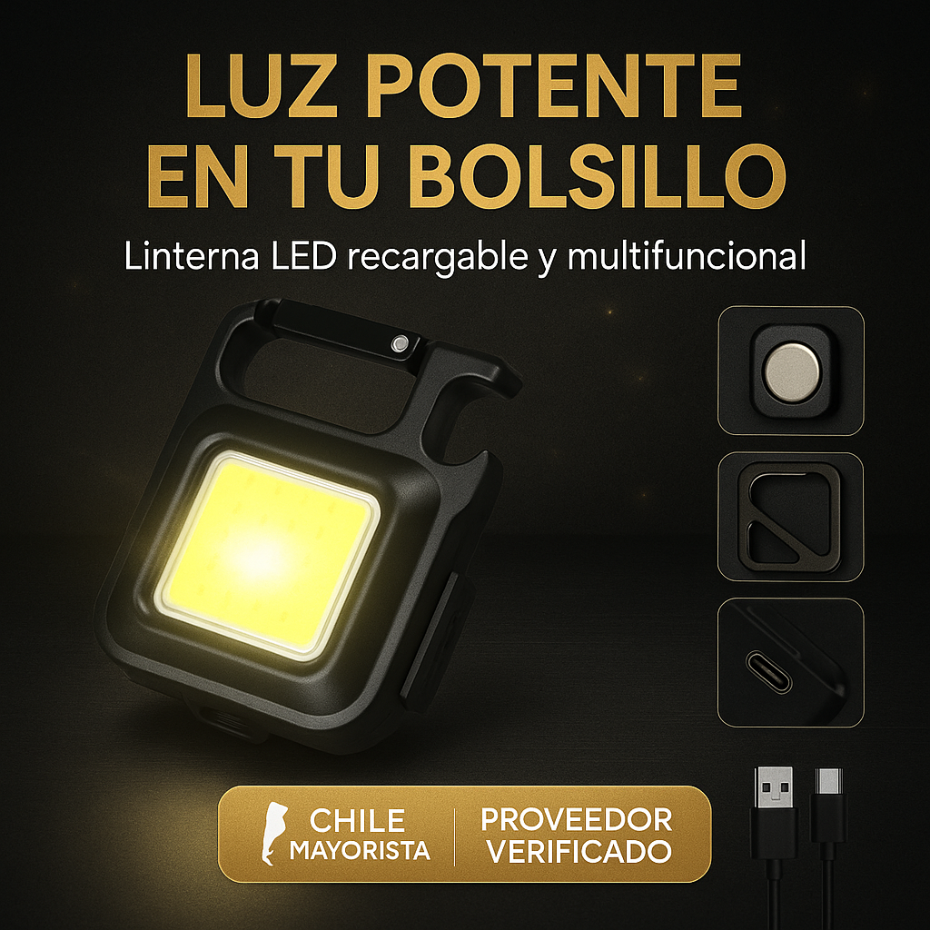Mini linternas LED de llavero — pack de 3