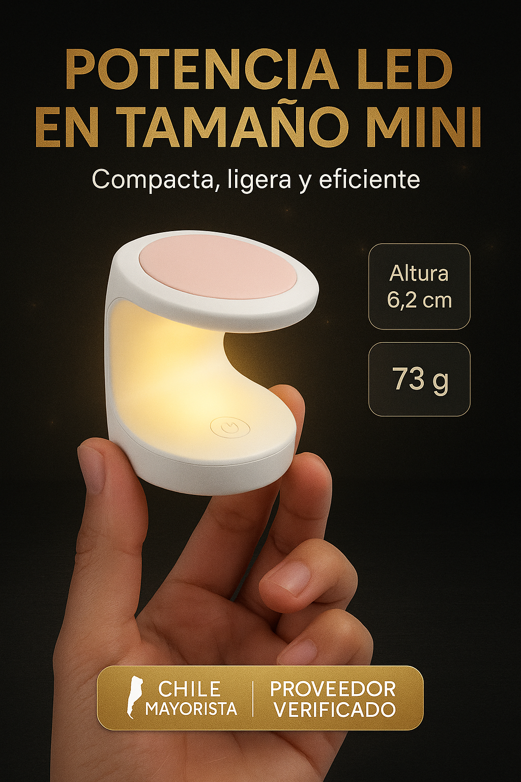 Mini lámpara UV/LED USB para uñas