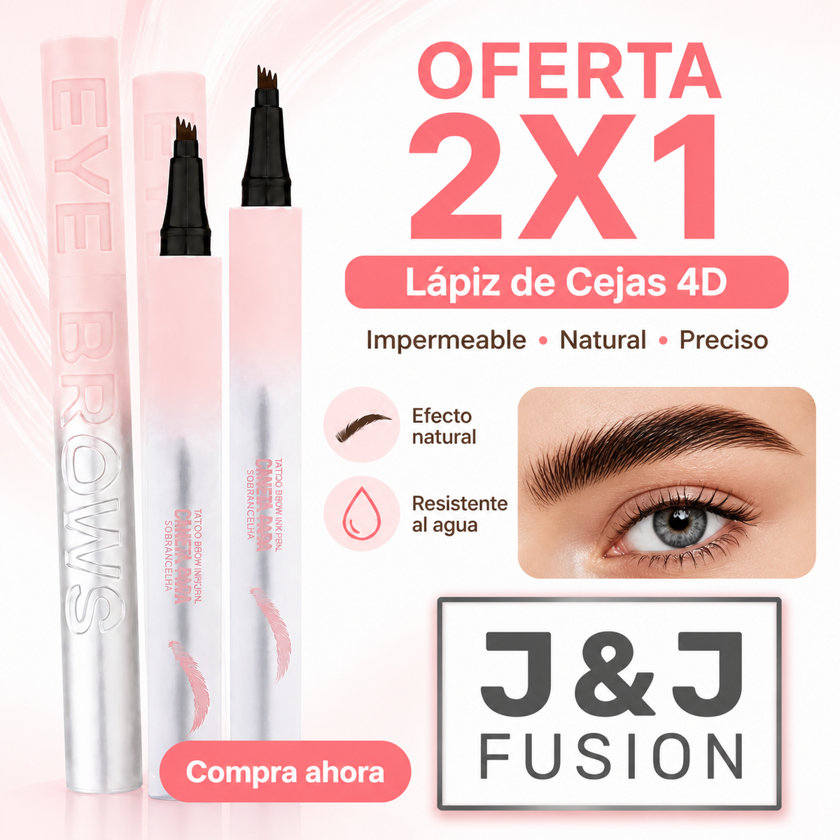 Lápiz de cejas de cuatro puntas — pack de 2