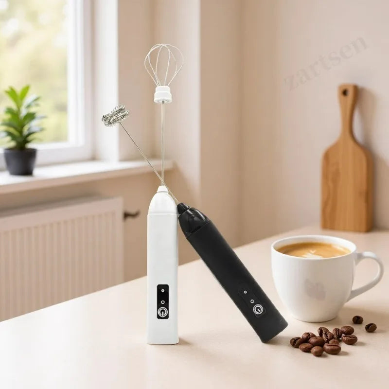 Coffee Frother/MILK Whisk+Egg Beater MINI Food Blender USB Rechargeable Handheld Espresso Tools