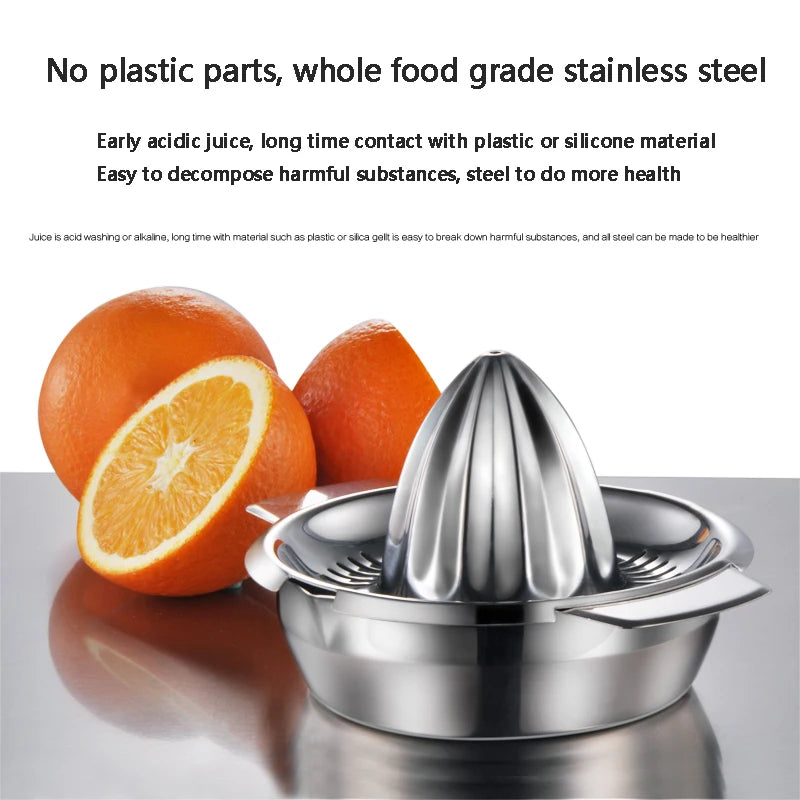 Portable Lemon Orange Manual Fruit Juicer Stainless Steel Kitchen Accessories Tools Citrus 100% Hand Pressed Juice Maker