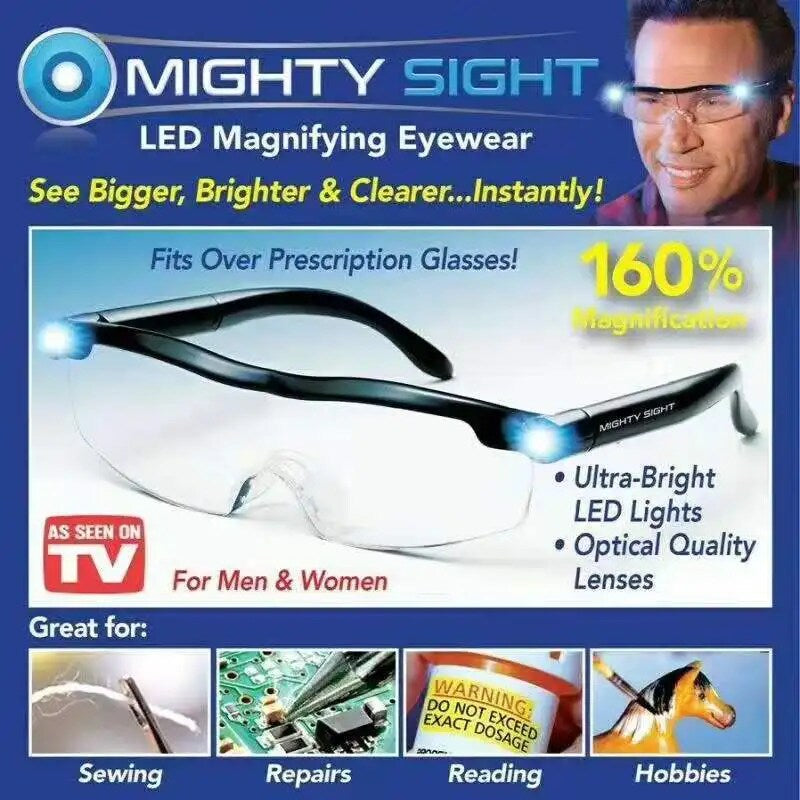 Gafas lupa con luz LED Mighty Sight