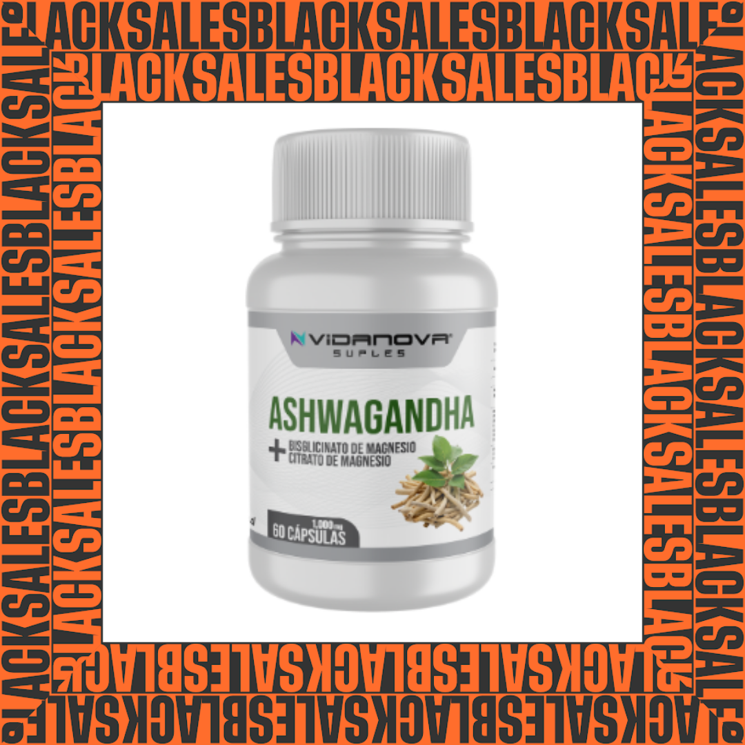 Ashwagandha + Magnesio 1000 mg — 60 cápsulas