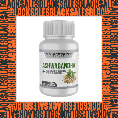 Ashwagandha + Magnesio 1000 mg — 60 cápsulas