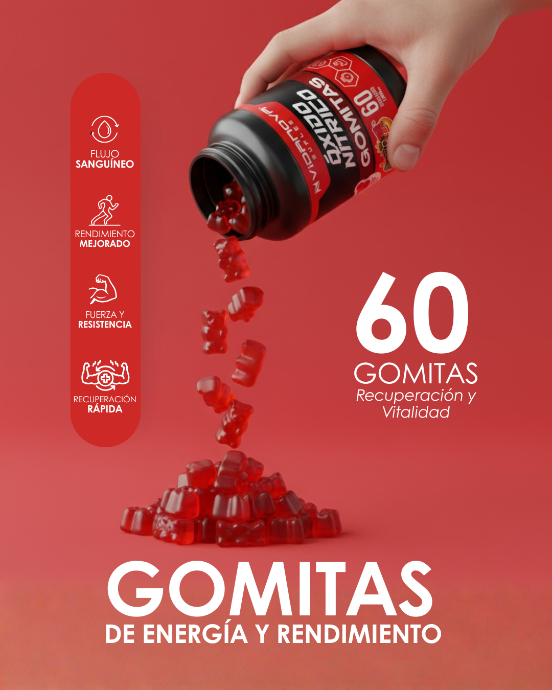 Óxido nítrico — 60 gomitas