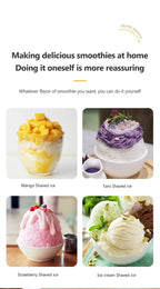 Mini Ice Crusher Portable Shaved Ice Machine Hand Operated Shaved Ice Milkshake Maker Household Smoothie Machine Kitchen Tool