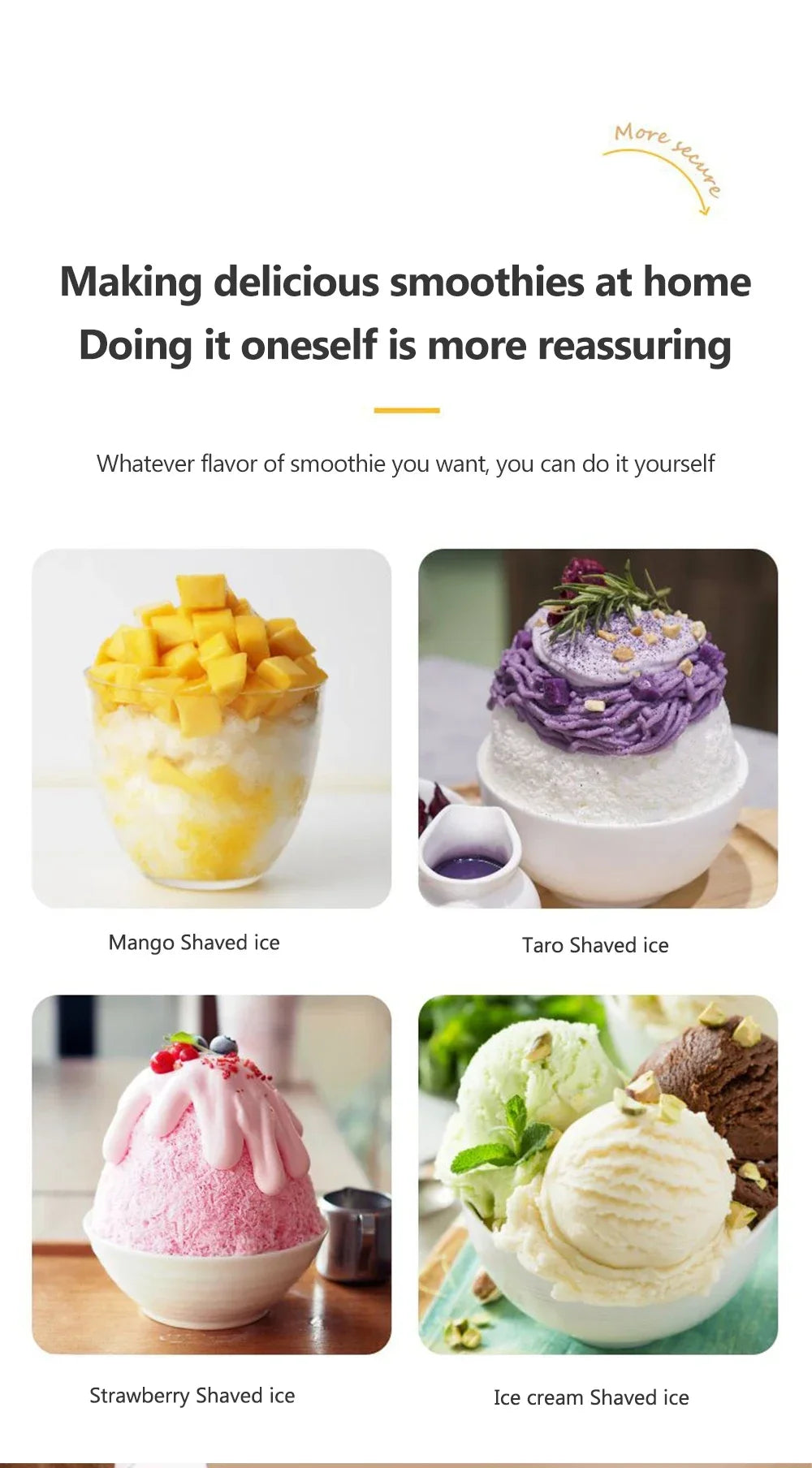 Mini Ice Crusher Portable Shaved Ice Machine Hand Operated Shaved Ice Milkshake Maker Household Smoothie Machine Kitchen Tool