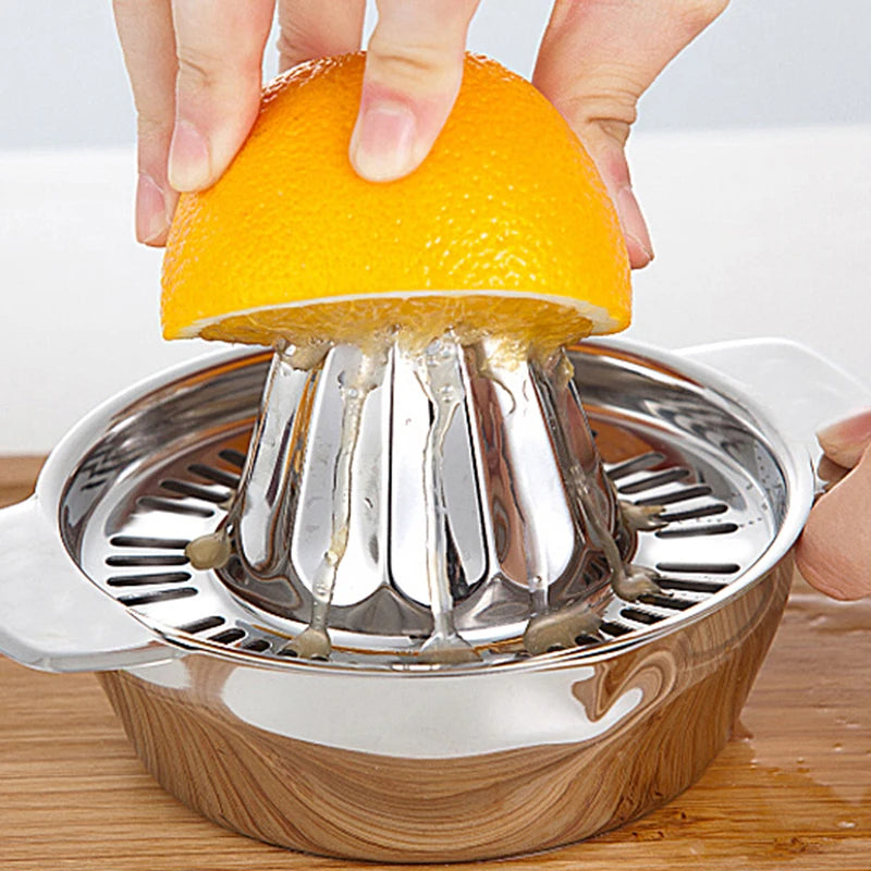 Portable Lemon Orange Manual Fruit Juicer Stainless Steel Kitchen Accessories Tools Citrus 100% Hand Pressed Juice Maker