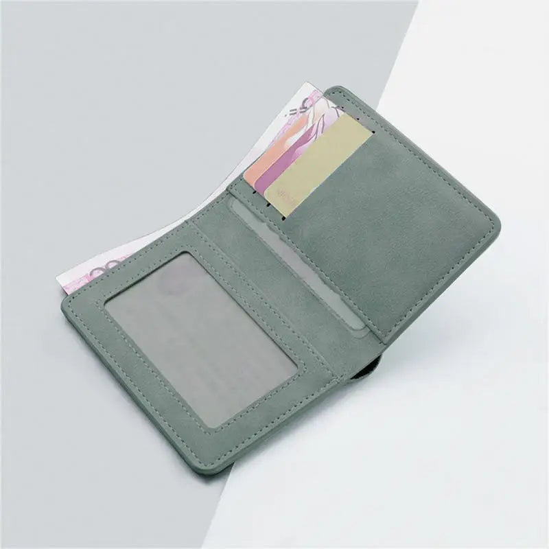 Men/Women Fashion Wallet ID/credit Card Holder Wallet for Men Multi-Card BagHolder Two Fold Small Wallet Black/gray Coin Purse