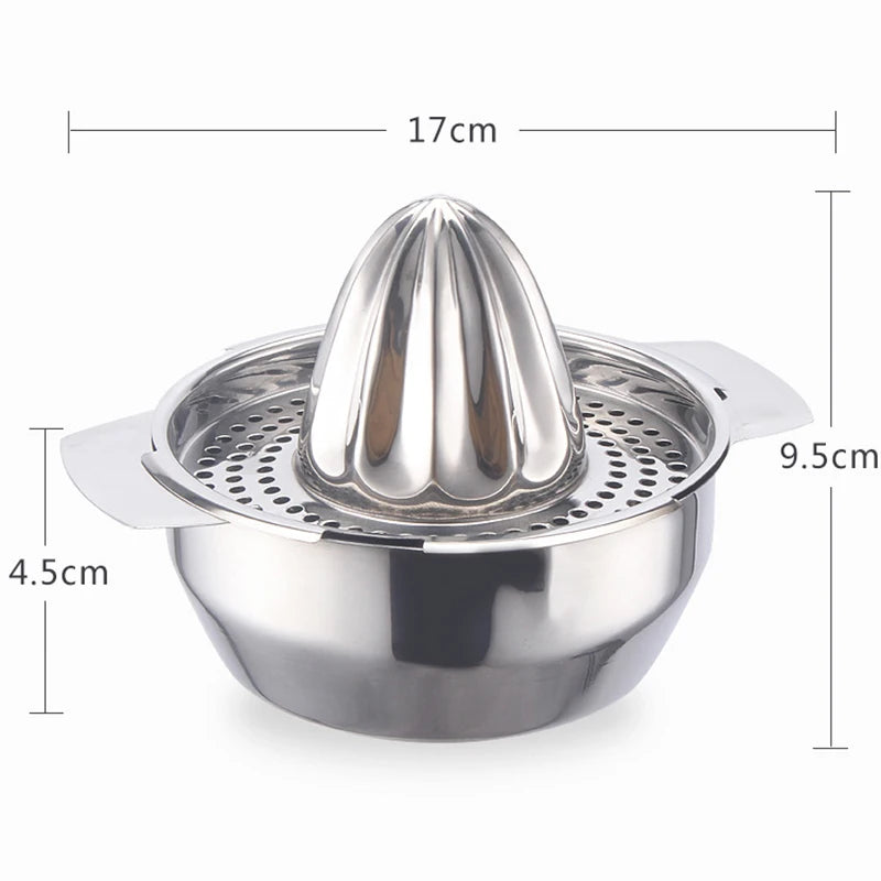 Portable Lemon Orange Manual Fruit Juicer Stainless Steel Kitchen Accessories Tools Citrus 100% Hand Pressed Juice Maker