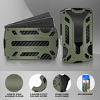Wallet for Men & Women with Money Clip or Cash Strap - RFID Blocking Metal Wallet - Scratch Resistant Slim Card Holder Wallet