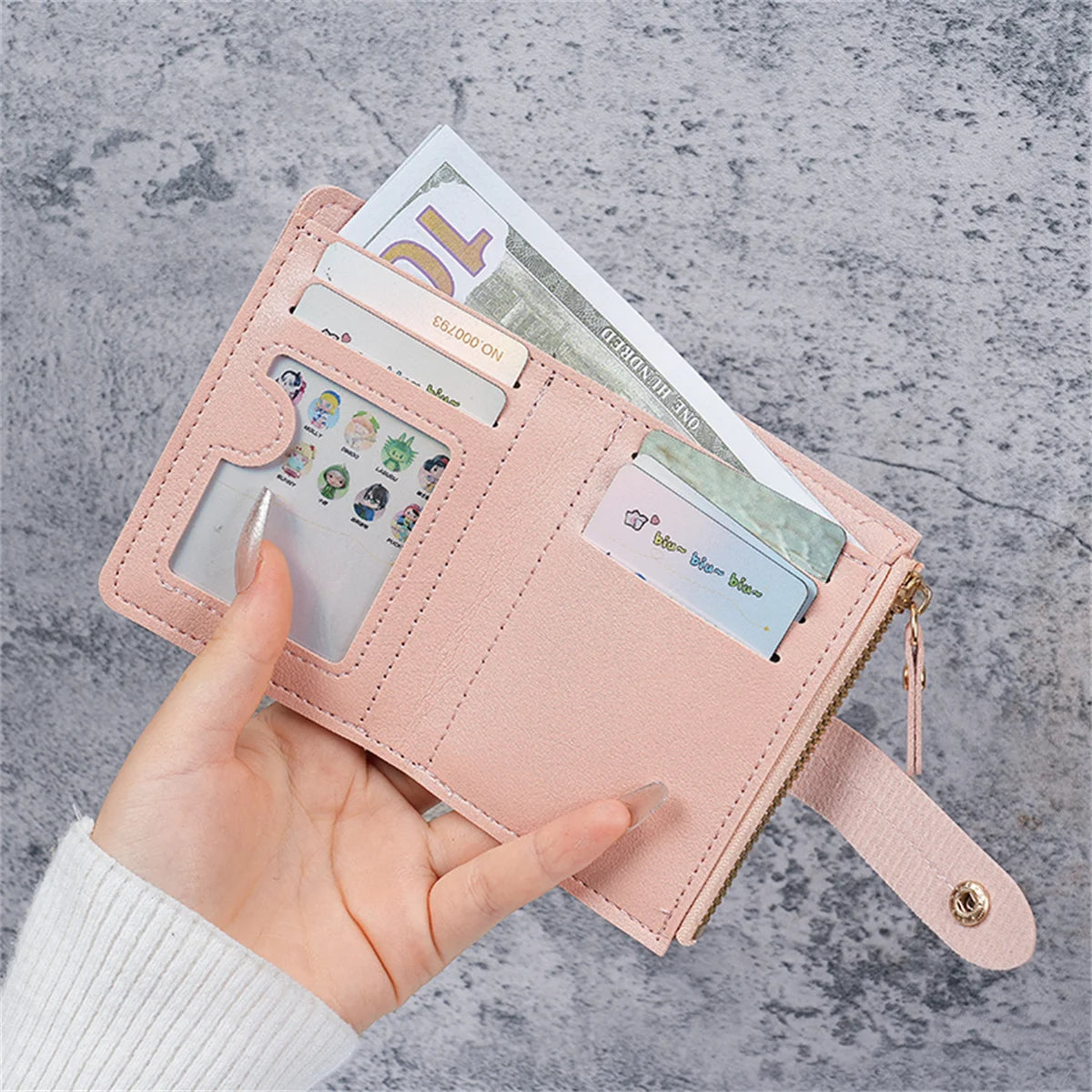 Billetera Compacta con Broche