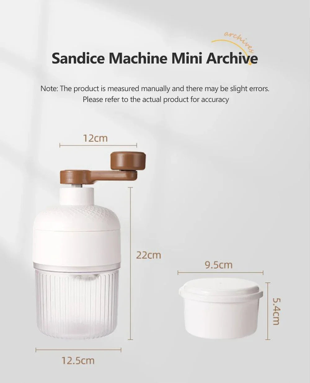 Mini Ice Crusher Portable Shaved Ice Machine Hand Operated Shaved Ice Milkshake Maker Household Smoothie Machine Kitchen Tool