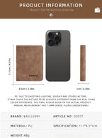 Baellerry Men's Thin Sanded Leather Wallet Casual Business Multi-Function Bifold Driver's License Card Holder Short Wallet
