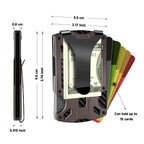 Wallet for Men & Women with Money Clip or Cash Strap - RFID Blocking Metal Wallet - Scratch Resistant Slim Card Holder Wallet