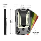Wallet for Men & Women with Money Clip or Cash Strap - RFID Blocking Metal Wallet - Scratch Resistant Slim Card Holder Wallet