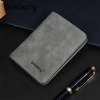 Baellerry Men's Thin Sanded Leather Wallet Casual Business Multi-Function Bifold Driver's License Card Holder Short Wallet