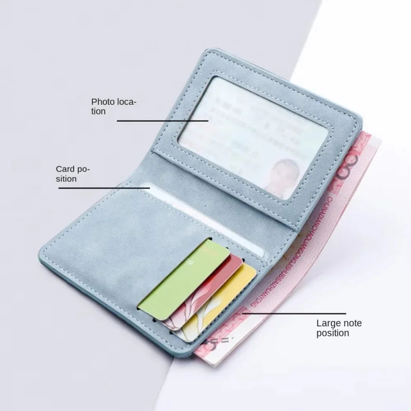 Men/Women Fashion Wallet ID/credit Card Holder Wallet for Men Multi-Card BagHolder Two Fold Small Wallet Black/gray Coin Purse