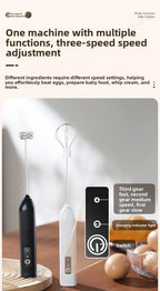 Coffee Frother/MILK Whisk+Egg Beater MINI Food Blender USB Rechargeable Handheld  Espresso Tools