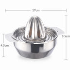 Portable Lemon Orange Manual Fruit Juicer Stainless Steel Kitchen Accessories Tools Citrus 100% Hand Pressed Juice Maker