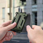 Wallet for Men & Women with Money Clip or Cash Strap - RFID Blocking Metal Wallet - Scratch Resistant Slim Card Holder Wallet