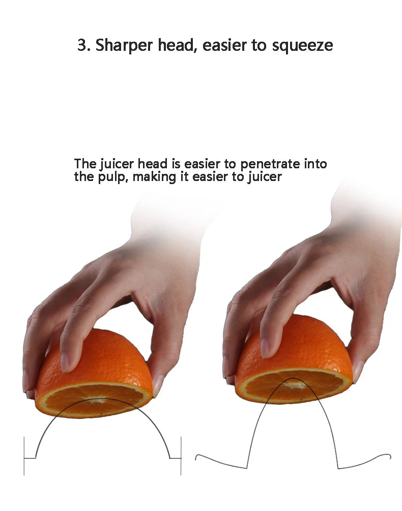 Portable Lemon Orange Manual Fruit Juicer Stainless Steel Kitchen Accessories Tools Citrus 100% Hand Pressed Juice Maker