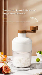 Mini Ice Crusher Portable Shaved Ice Machine Hand Operated Shaved Ice Milkshake Maker Household Smoothie Machine Kitchen Tool