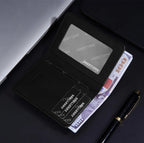 Baellerry Men's Thin Sanded Leather Wallet Casual Business Multi-Function Bifold Driver's License Card Holder Short Wallet