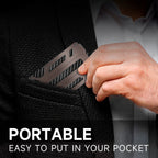 Wallet for Men & Women with Money Clip or Cash Strap - RFID Blocking Metal Wallet - Scratch Resistant Slim Card Holder Wallet