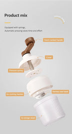 Mini Ice Crusher Portable Shaved Ice Machine Hand Operated Shaved Ice Milkshake Maker Household Smoothie Machine Kitchen Tool