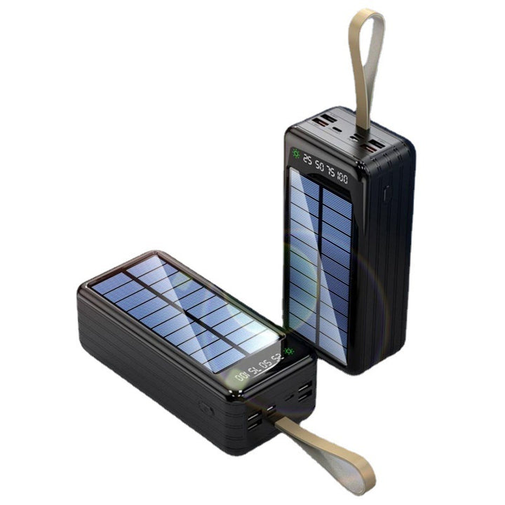Power Bank Solar Linterna Pantalla LED