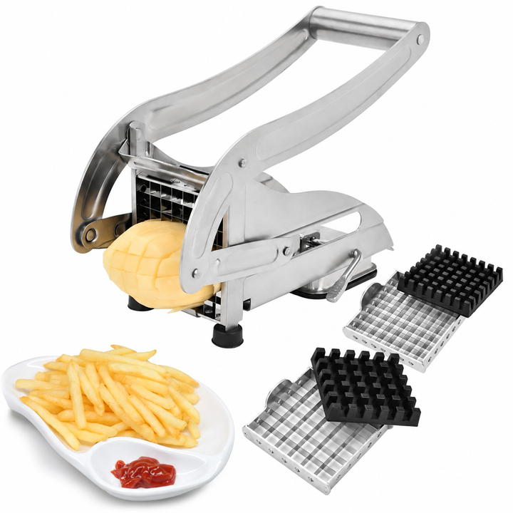 Cortador manual de papas fritas de acero